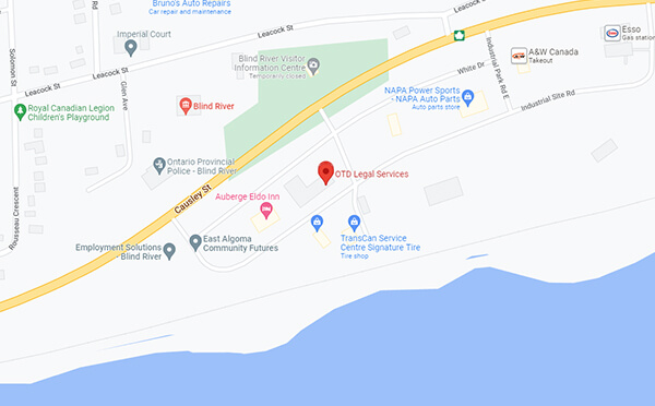Blind River location