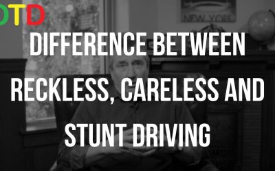 Difference Between Reckless, Careless and Stunt Driving