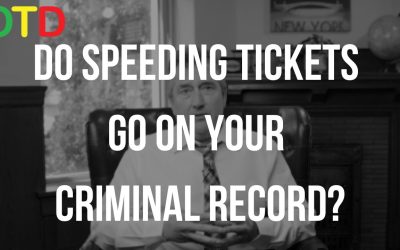 Do Speeding Ticket Go On Your Criminal Record?