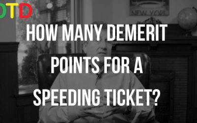 How Many Demerit Points For A Speeding Ticket?