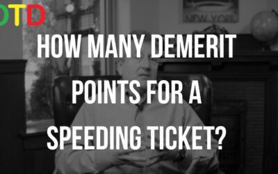 How Many Demerit Points For A Speeding Ticket?