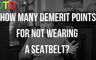 How Many Demerit Points For Not Wearing A Seatbelt?