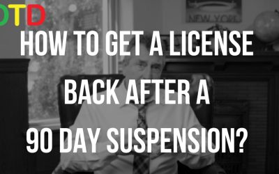 How To Get A License Back After A 90 Day Suspension