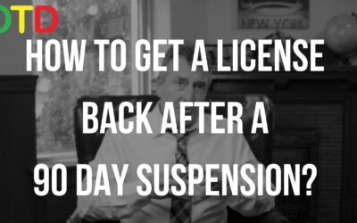 How To Get A License Back After A 90 Day Suspension