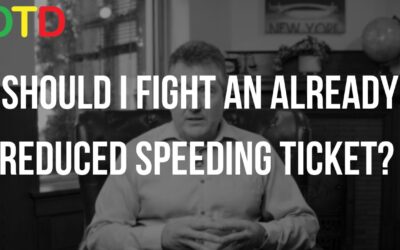 Should I Fight An Already Reduced Speeding Ticket?