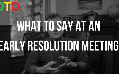 What To Say At An Early Resolution Meeting