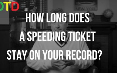 HOW LONG DOES A SPEEDING TICKET STAY ON YOUR RECORD?