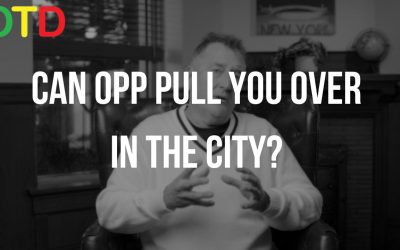 CAN OPP PULL YOU OVER IN THE CITY?