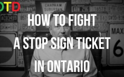 How To Fight A Stop Sign Ticket In Ontario