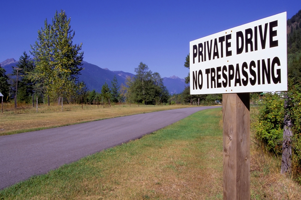 Can you get a traffic ticket on private property?